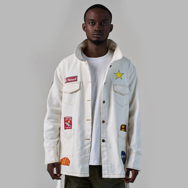 Custom white 3/4 Denim Jacket